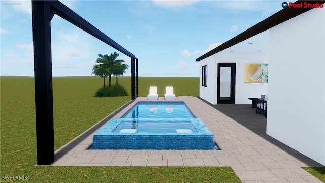1825 Verada Ct, Naples, FL 34120 - swimming pool with an in-ground hot tub and a patio