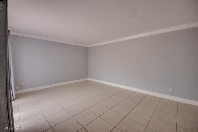 1464 Park Shore Cir Unit 2, Fort Myers, FL 33901 - empty room with ornamental molding, light tile patterned flooring, and baseboards