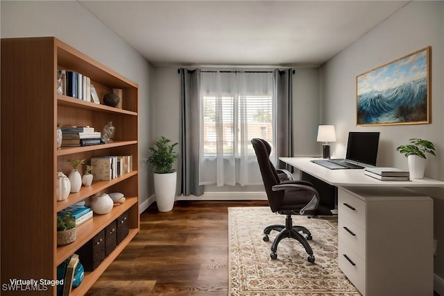 1464 Park Shore Cir Unit 2, Fort Myers, FL 33901 - office with dark wood finished floors