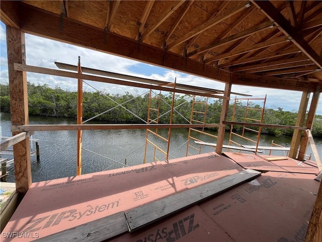 99 Blackbeard Way, Fort Myers Beach, FL 33931 - dock with a water view and view of wooded area