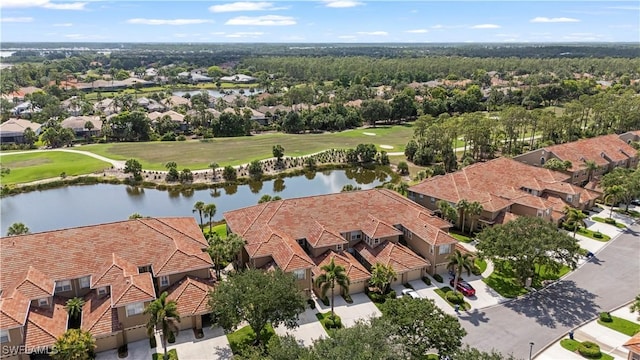 20051 Seagrove St Unit 1206, Estero, FL 33928 - aerial perspective of suburban area featuring a large body of water and a golf club