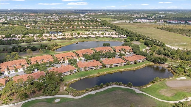 20051 Seagrove St Unit 1206, Estero, FL 33928 - aerial overview of property's location with a large body of water, a local golf course, and nearby suburban area