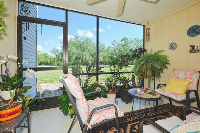 1051 Palm Ave Unit 117, North Fort Myers, FL 33903 - sunroom / solarium with a ceiling fan and healthy amount of natural light