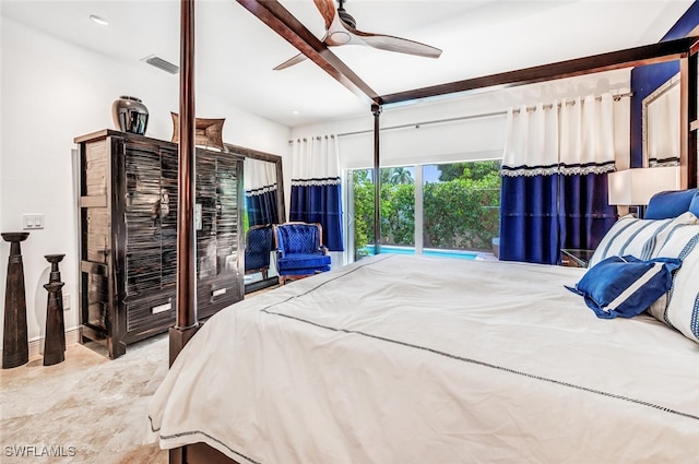 786 109th Ave N, Naples, FL 34108 - bedroom featuring access to exterior and a ceiling fan