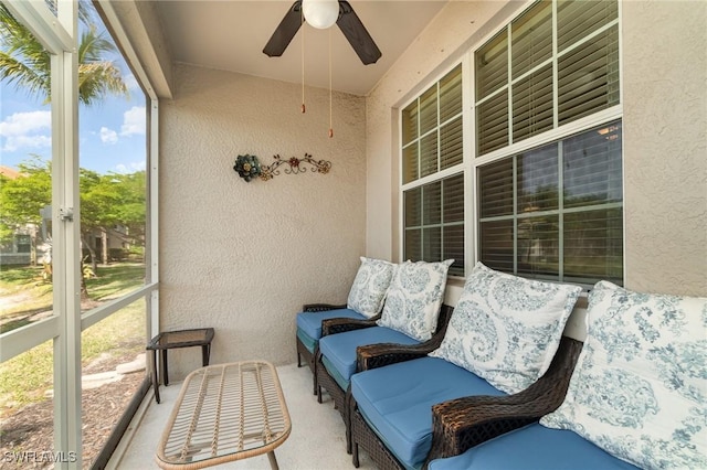 8570 Evernia Ct Unit 101, Estero, FL 34135 - sunroom / solarium with a ceiling fan