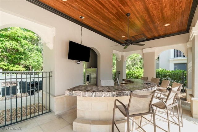8570 Evernia Ct Unit 101, Estero, FL 34135 - view of patio featuring a ceiling fan