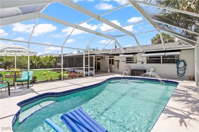 3500 Liberty St, Port Charlotte, FL 33948 - outdoor pool with a patio and glass enclosure