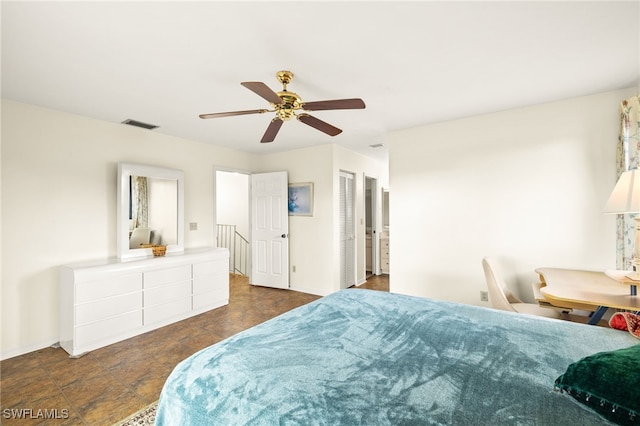 27771 Hacienda E Blvd Unit 223A, Bonita Springs, FL 34135 - bedroom featuring baseboards and ceiling fan