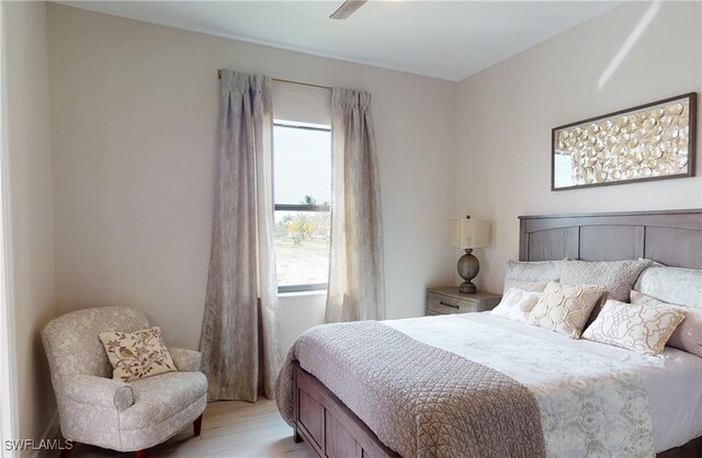 4426 Vasco St, Punta Gorda, FL 33950 - bedroom featuring light wood finished floors and a ceiling fan