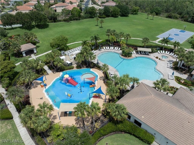 11164 Sparkleberry Dr, Fort Myers, FL 33913 - bird's eye view of a pool area