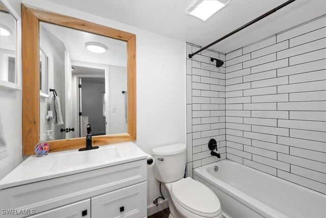 499 Forest Lakes Blvd Unit 306, Naples, FL 34105 - bathroom with vanity, toilet, and shower / washtub combination
