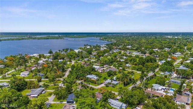 322 New York Dr, Fort Myers, FL 33905 - aerial overview of property's location with a nearby body of water and nearby suburban area