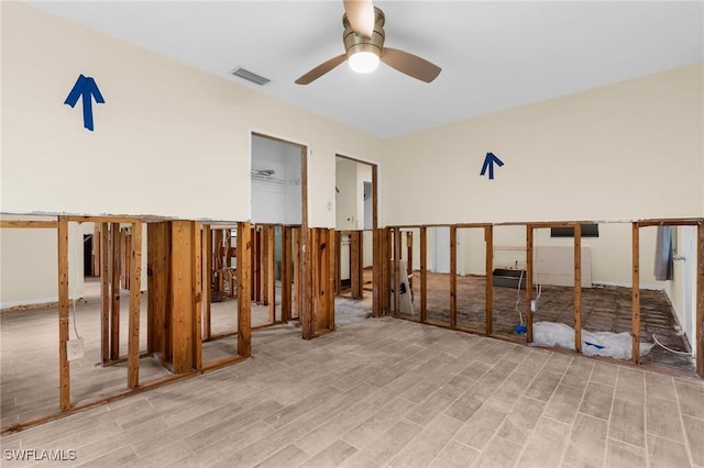 322 New York Dr, Fort Myers, FL 33905 - interior space featuring wood finished floors and ceiling fan