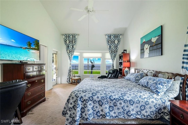 2250 SE 28th St, Cape Coral, FL 33904 - bedroom with light carpet and ceiling fan