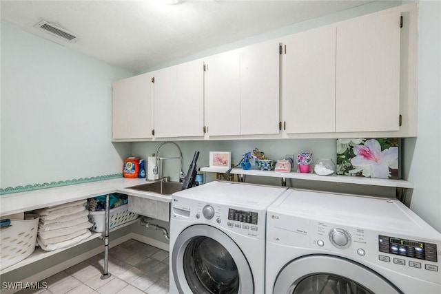 2250 SE 28th St, Cape Coral, FL 33904 - laundry room with cabinet space, washer and clothes dryer, and baseboards