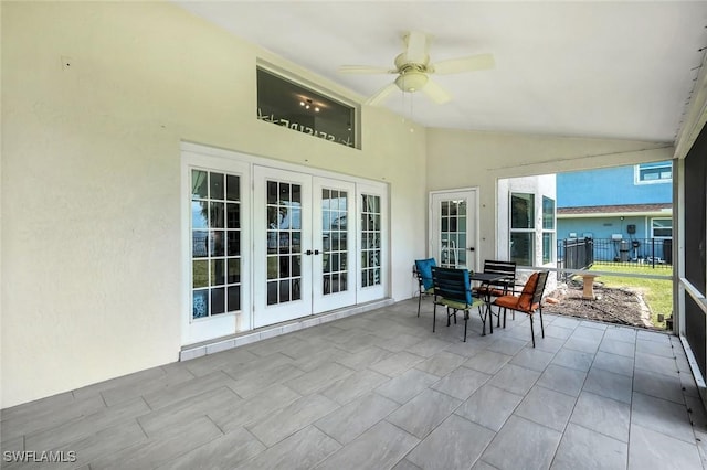 2250 SE 28th St, Cape Coral, FL 33904 - sunroom / solarium with french doors and lofted ceiling
