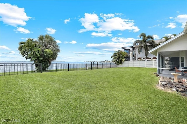 2250 SE 28th St, Cape Coral, FL 33904 - view of yard featuring a water view and a sunroom