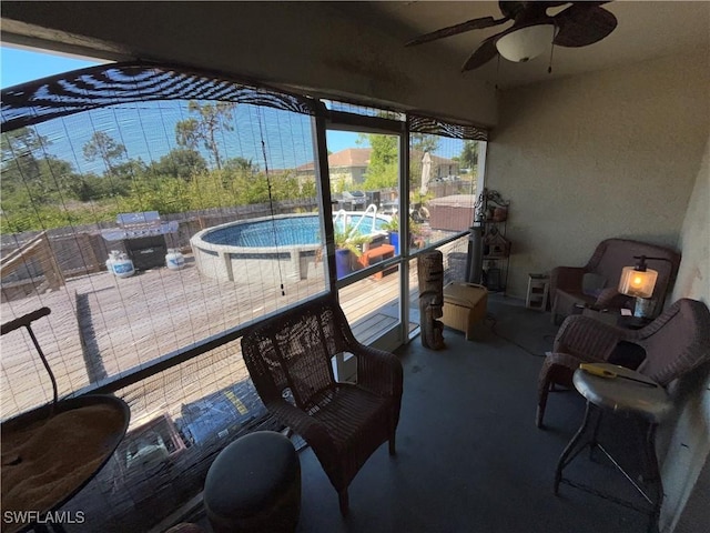 4767/4765 22nd St SW, Lehigh Acres, FL 33973 - view of patio / terrace with a ceiling fan