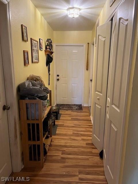 4767/4765 22nd St SW, Lehigh Acres, FL 33973 - corridor with wood finished floors