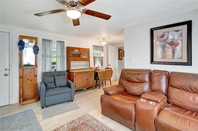 2153 Twin Brooks Rd, North Fort Myers, FL 33917 - living area with ceiling fan