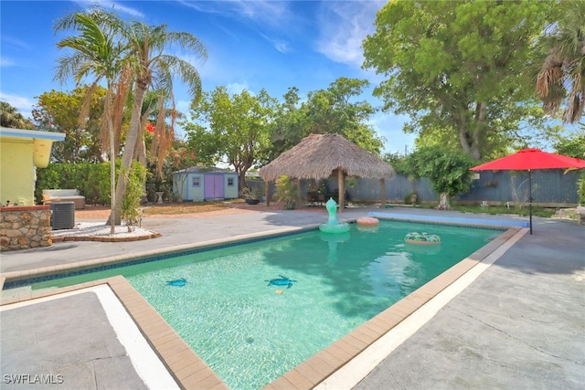 2662 Mangrove St, Naples, FL 34112 - view of pool featuring a fenced backyard and a patio