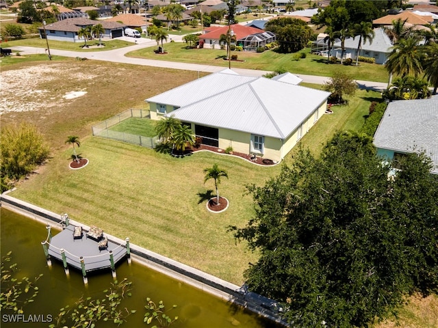 516 SE 14th Ter, Cape Coral, FL 33990 - aerial perspective of suburban area with a nearby body of water