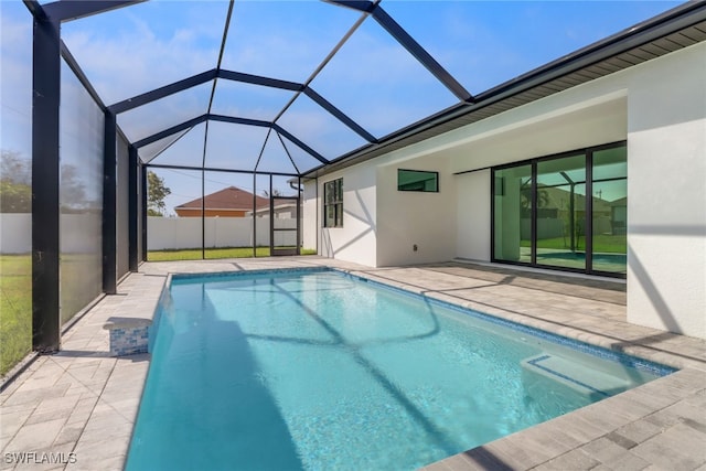 2204 SW 3rd Ter, Cape Coral, FL 33991 - view of pool featuring a patio and glass enclosure