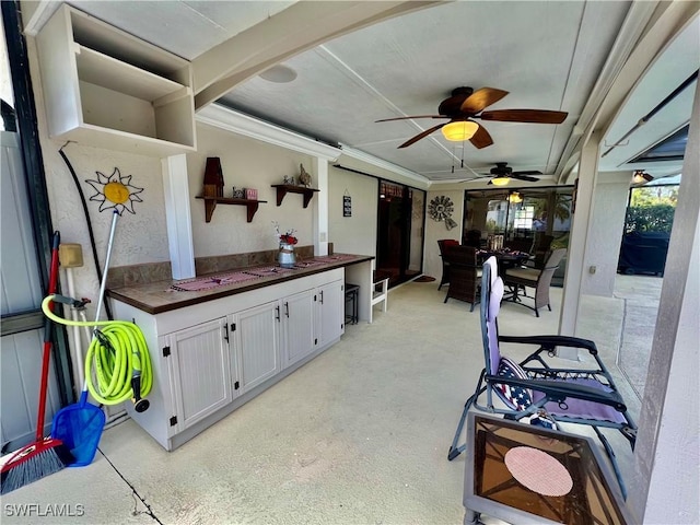 40 Ortona St, Lehigh Acres, FL 33936 - view of patio featuring ceiling fan and outdoor dining area