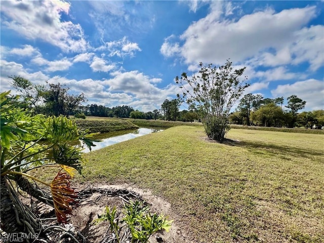 40 Ortona St, Lehigh Acres, FL 33936 - view of green lawn featuring a water view