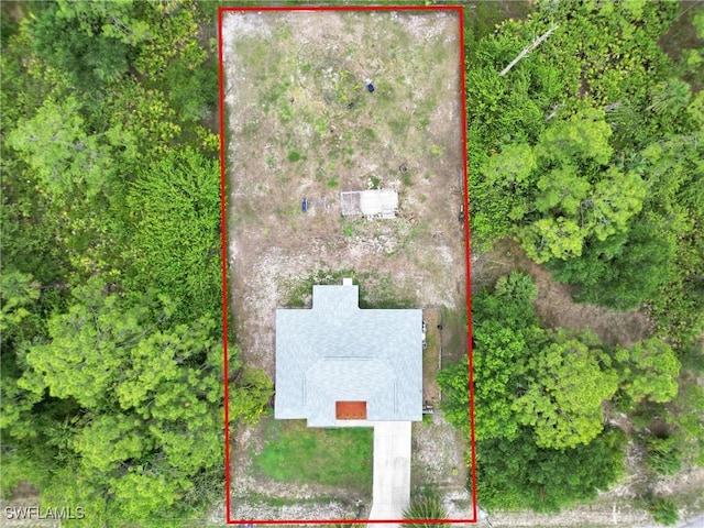 1402 Congress Ave, Lehigh Acres, FL 33972 - aerial view of property and surrounding area featuring property boundaries highlighted