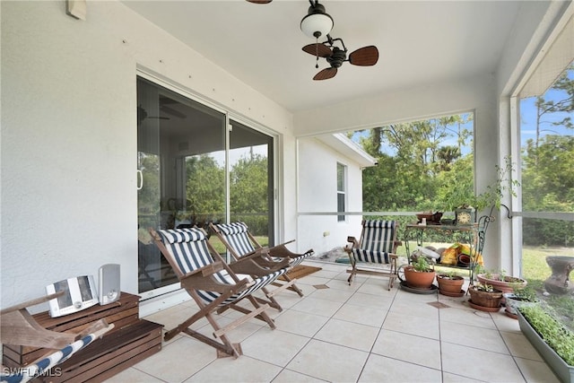 1402 Congress Ave, Lehigh Acres, FL 33972 - sunroom / solarium with a ceiling fan and tile patterned floors