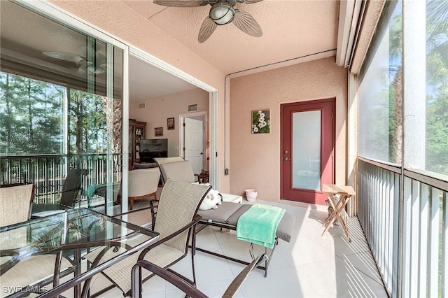 10800 Palazzo Way Unit 204, Fort Myers, FL 33913 - sunroom / solarium featuring ceiling fan