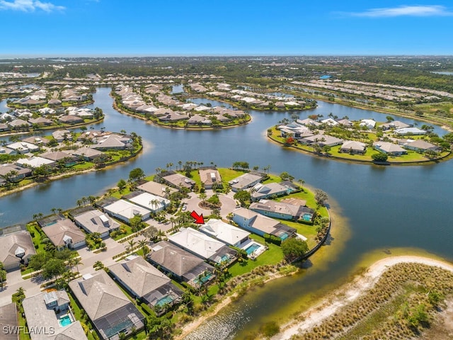 6478 Warwick Ave, Naples, FL 34113 - aerial view of property and surrounding area featuring nearby suburban area and a large body of water