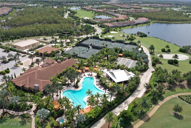 8836 Savona Ct, Naples, FL 34119 - view of property location with a large body of water and a golf club