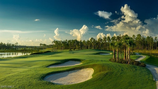 8836 Savona Ct, Naples, FL 34119 - view of community with golf course view and a water view