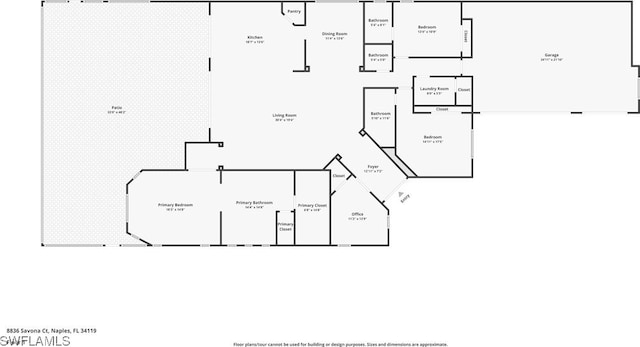 8836 Savona Ct, Naples, FL 34119 - view of home floor plan