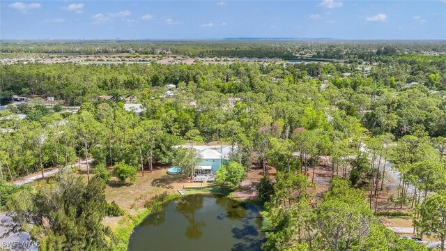 20433 Fern Cir, North Fort Myers, FL 33917 - bird's eye view of a heavily wooded area and a nearby body of water