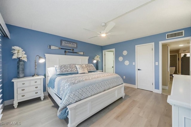 3200 Gulf Shore Blvd N Unit 403, Naples, FL 34103 - bedroom featuring light wood finished floors and ceiling fan