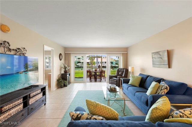 860 Panama Ct Unit 107, Marco Island, FL 34145 - living room featuring light tile patterned flooring
