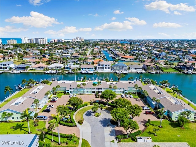 860 Panama Ct Unit 107, Marco Island, FL 34145 - aerial view of residential area featuring a large body of water