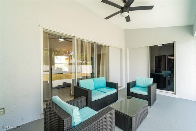 2310 SW 17th St, Cape Coral, FL 33991 - view of patio with ceiling fan and an outdoor living space
