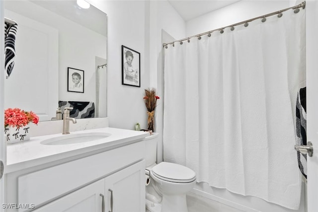 5596 Celebration Dr, Ave Maria, FL 34142 - full bath with vanity, toilet, and shower / tub combo with curtain