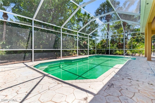 3519 Heron Cove Ct, Bonita Springs, FL 34134 - swimming pool with a patio and glass enclosure