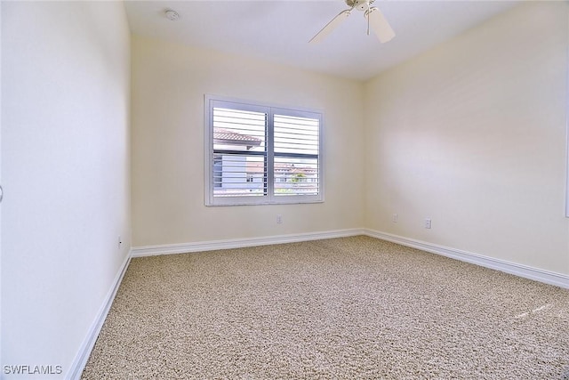 9440 Sardinia Way Unit 110, Fort Myers, FL 33908 - spare room with carpet, a ceiling fan, baseboards, and a smoke detector