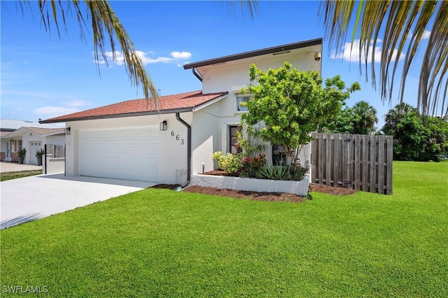 663 110th Ave N, Naples, FL 34108 - view of front of house featuring stucco siding, a garage, and concrete driveway