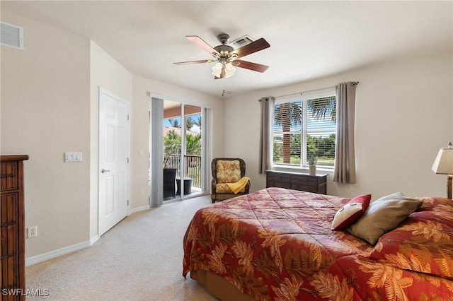 9631 Spanish Moss Way Unit 3923, Bonita Springs, FL 34135 - bedroom with access to exterior, carpet flooring, multiple windows, and baseboards