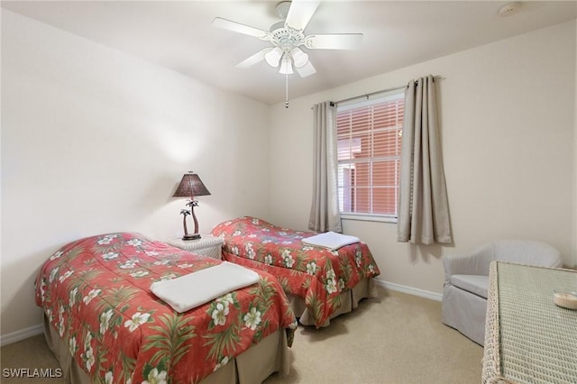 9631 Spanish Moss Way Unit 3923, Bonita Springs, FL 34135 - carpeted bedroom with baseboards and a ceiling fan