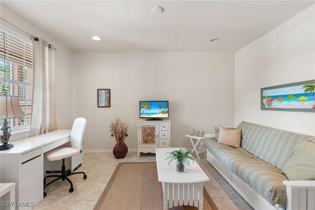 9631 Spanish Moss Way Unit 3923, Bonita Springs, FL 34135 - office area with recessed lighting and baseboards
