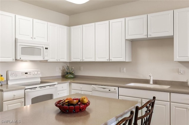 9631 Spanish Moss Way Unit 3923, Bonita Springs, FL 34135 - kitchen with white appliances, a sink, and white cabinets