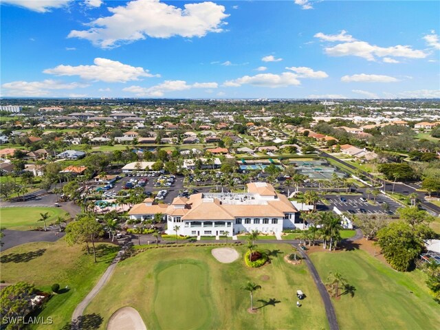9631 Spanish Moss Way Unit 3923, Bonita Springs, FL 34135 - aerial view of property's location featuring a local golf course and nearby suburban area